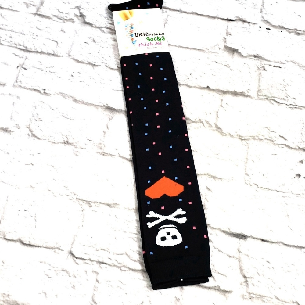 Unicfashion Socks thigh-hi black Skull - Picture 4 of 4